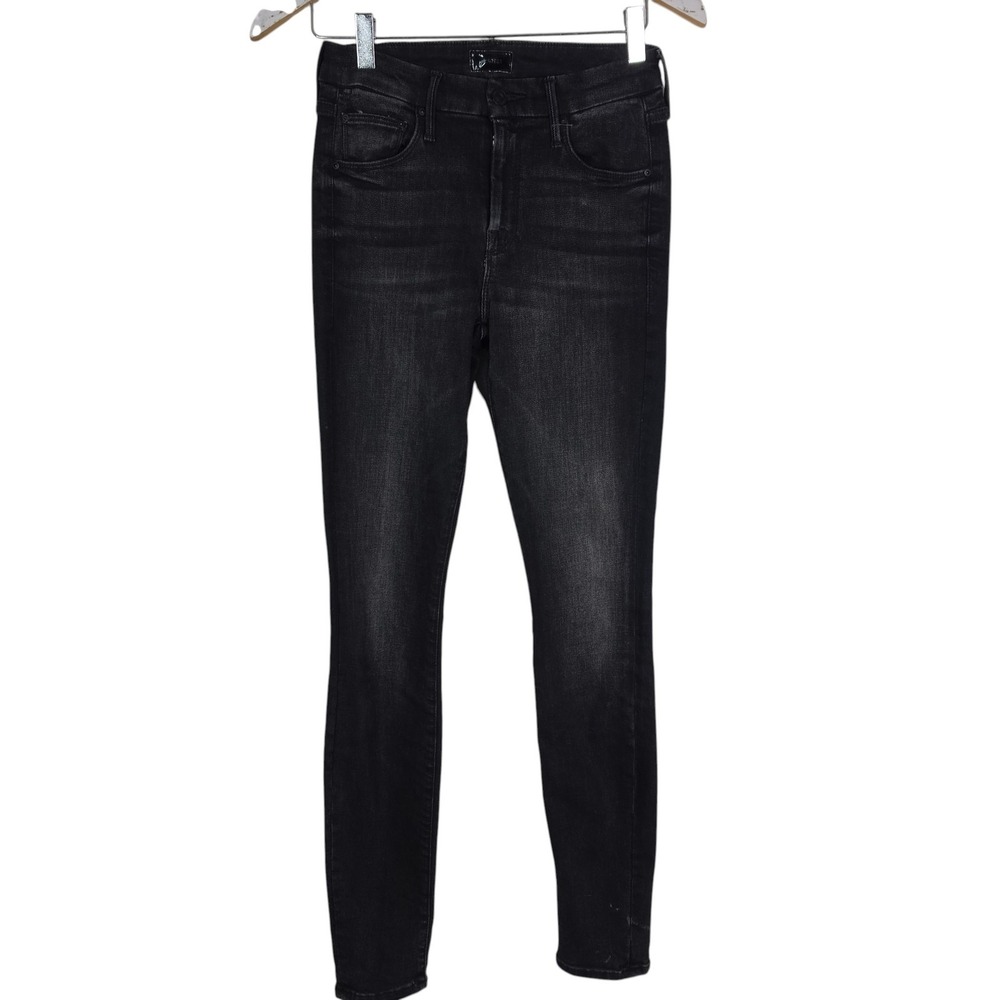 MOTHER The Looker Jeans Womens 23 Black Night Hawk Mid Rise Skinny Stretch Denim
